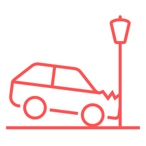 Icon of a car crash