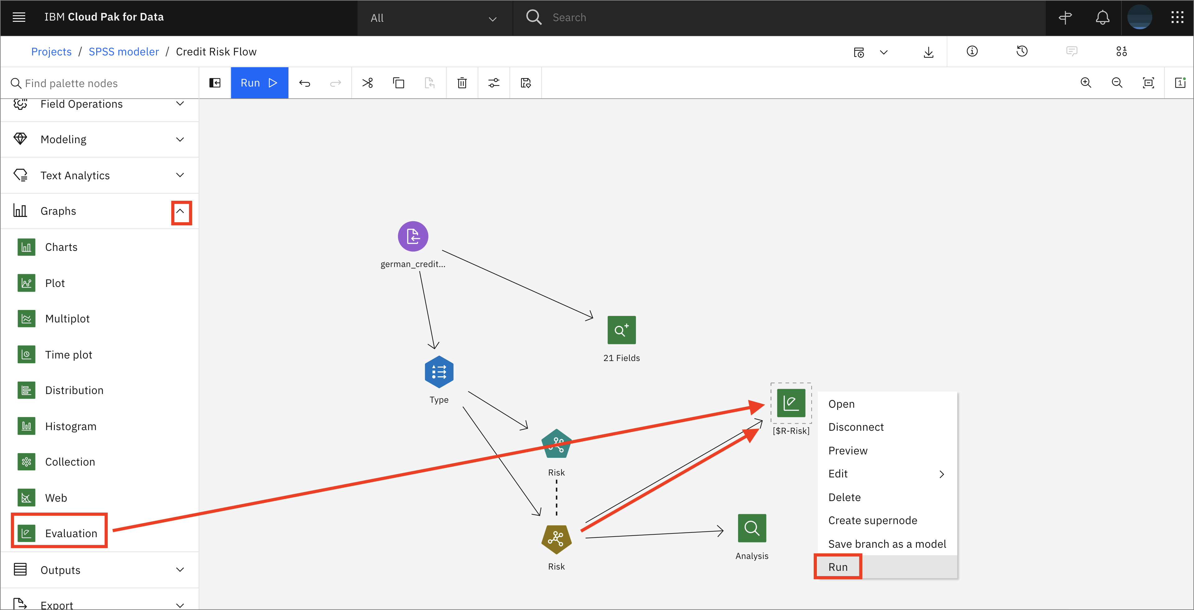 Screen shot of IBM SPSS software.