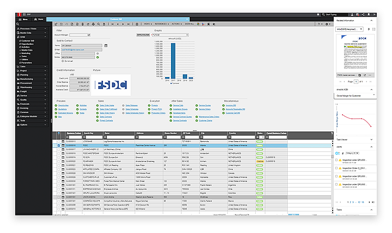 Screen shot of Infor Landmark software.