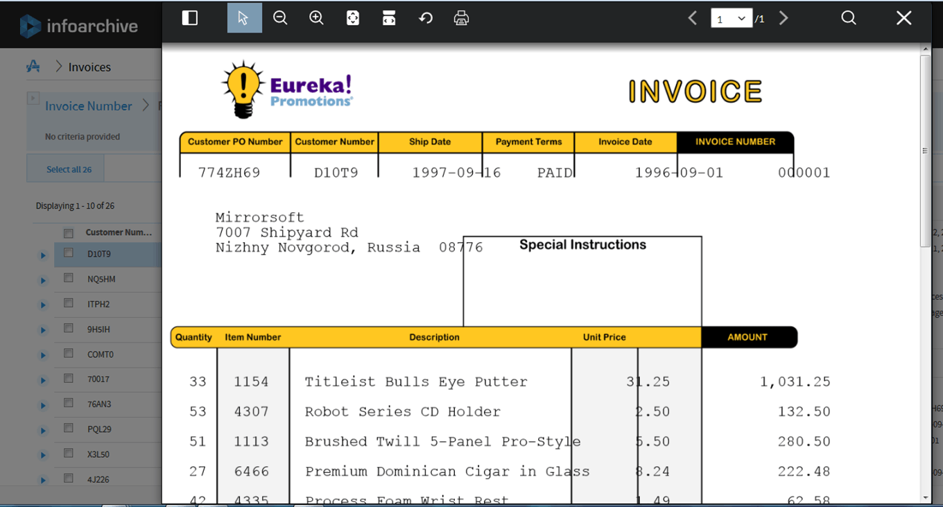 OpenText InfoArchive in action